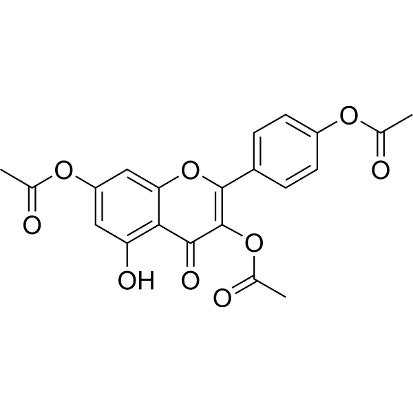 Kaempferol 3,4,7-triacetate Structure