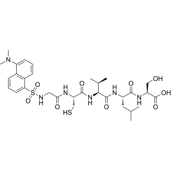 Dansyl-Gly-Cys-Val-Leu-Ser Structure