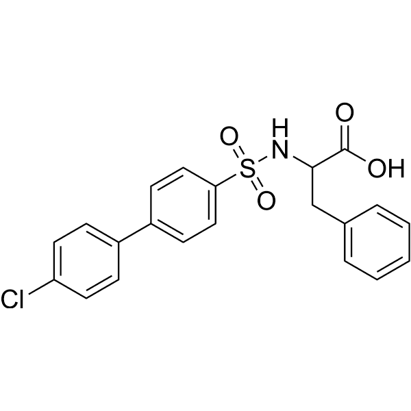 ((4'-Chloro-[1, 1'-biphenyl]-4-yl)sulfonyl)phenylalanine Structure