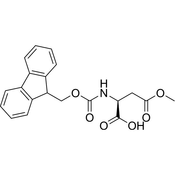 N-9-Fluorenylmethoxycarbonylaspartic acid β-methyl ester Structure