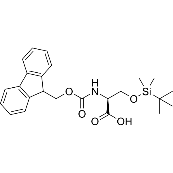 N-(((9H-Fluoren-9-yl)methoxy)carbonyl)-O-(tert-butyldimethylsilyl)-L-serine Structure