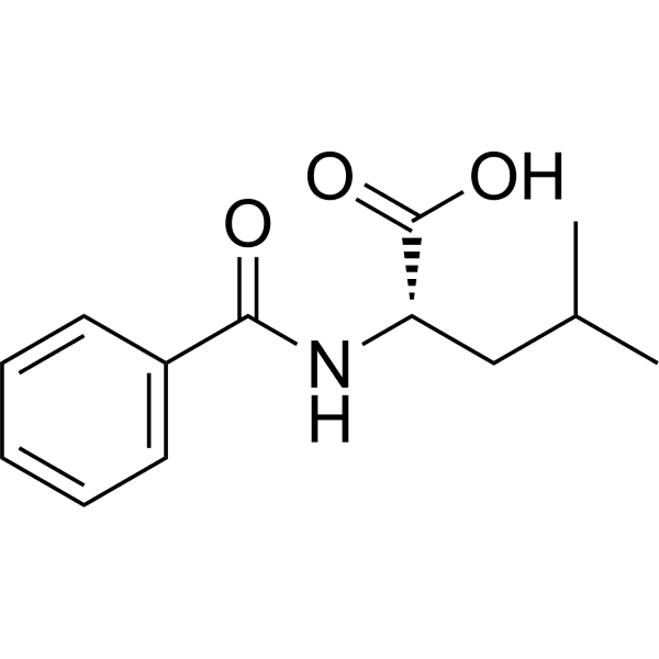 N-Benzoyl-L-leucine Structure
