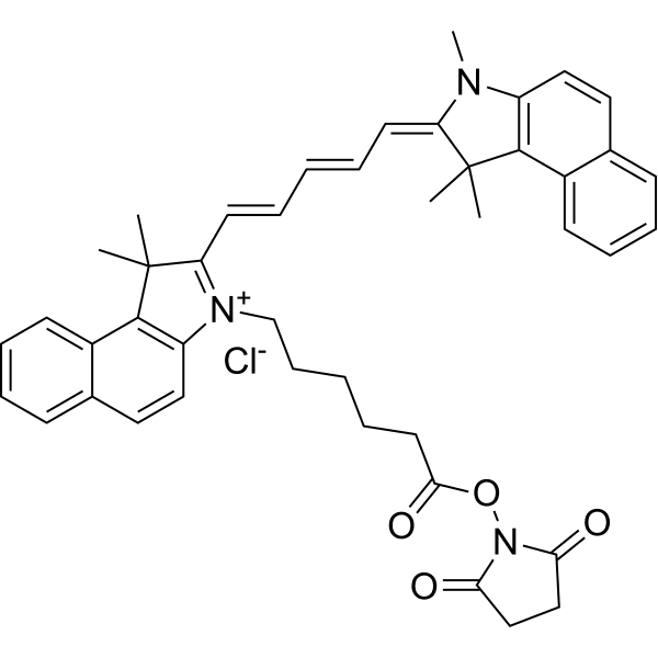 Cyanine5.5 NHS ester chloride Structure