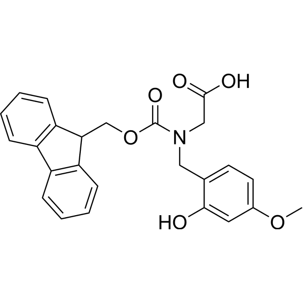 N-(((9H-Fluoren-9-yl)methoxy)carbonyl)-N-(2-hydroxy-4-methoxybenzyl)glycine Structure