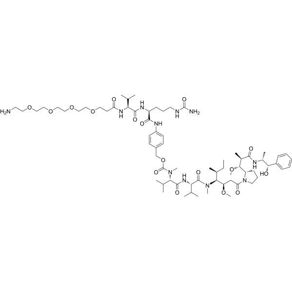 Amino-PEG4-Val-Cit-PAB-MMAE Structure
