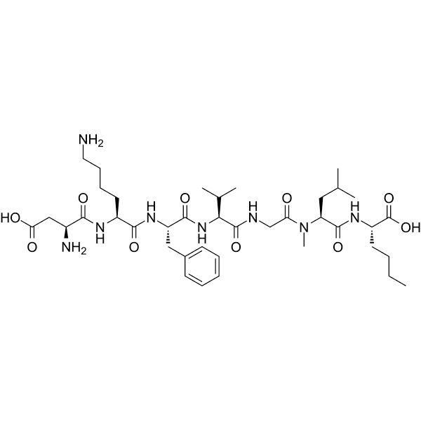 [Lys5, MeLeu9, Nle10]Neurokinin A(4-10) Structure