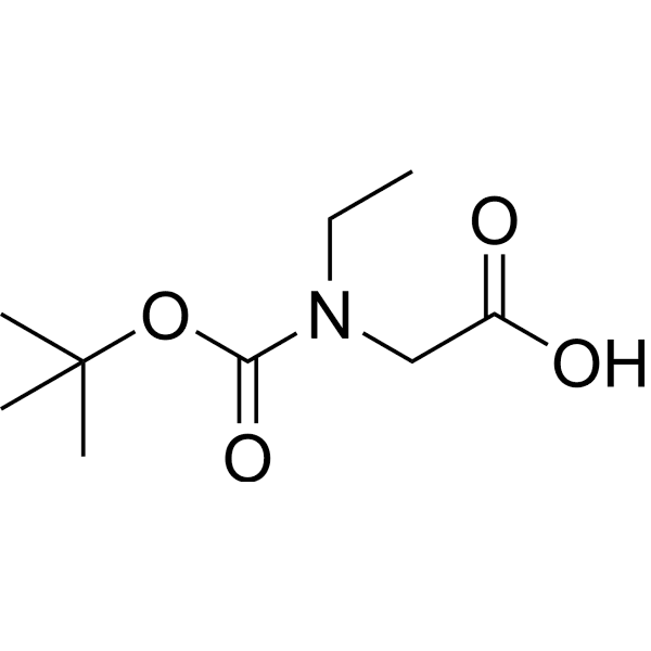 Boc-N-Ethylglycine Structure