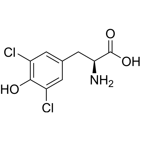 (S)-2-Amino-3-(3, 5-dichloro-4-hydroxyphenyl)propanoic acid Structure