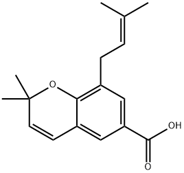 2,2-Dimethyl-8-prenylchromene 6-carboxylic acid Structure