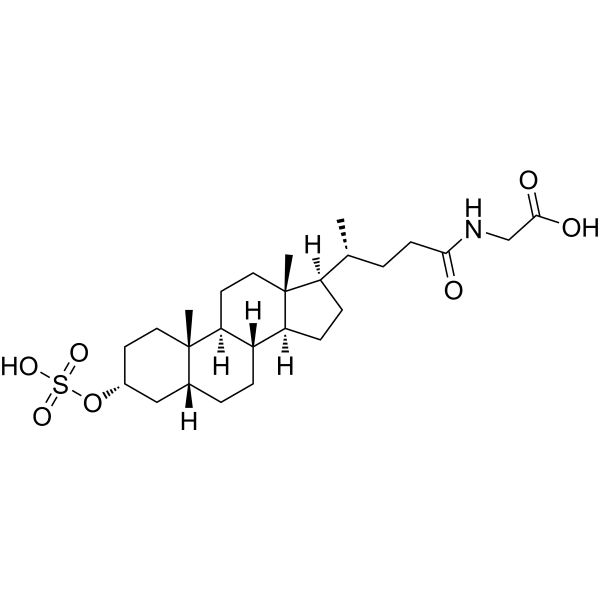 Glycolithocholic acid 3-sulfate Structure