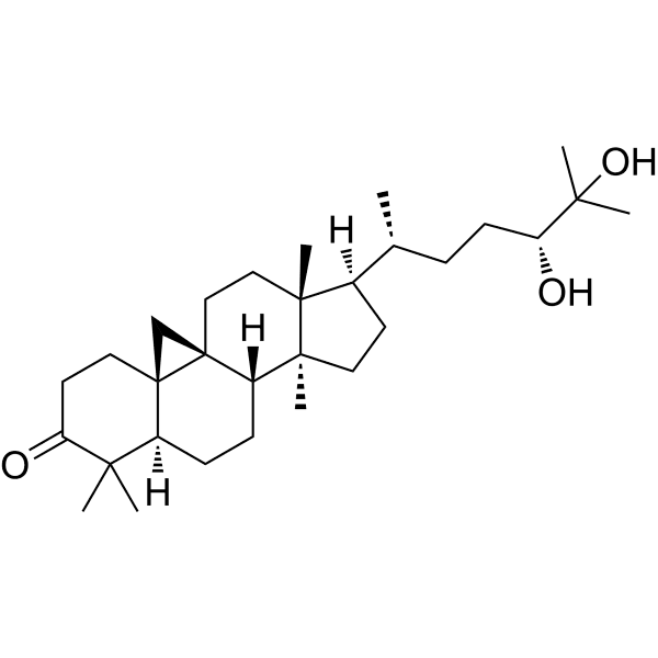 24R,25-Dihydroxycycloartan-3-one Structure