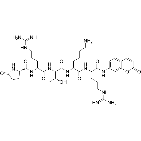Pyr-Arg-Thr-Lys-Arg-AMC Structure