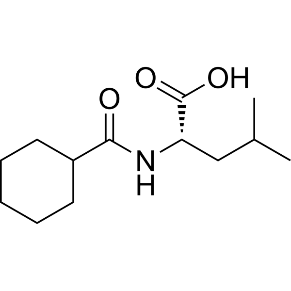 (Cyclohexanecarbonyl)-L-leucine Structure