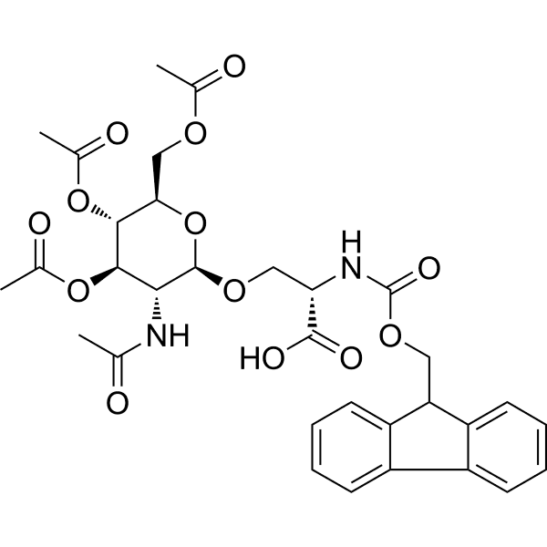 Fmoc-Ser(O-β-D-GalNAc(OAc)3)-OH Structure