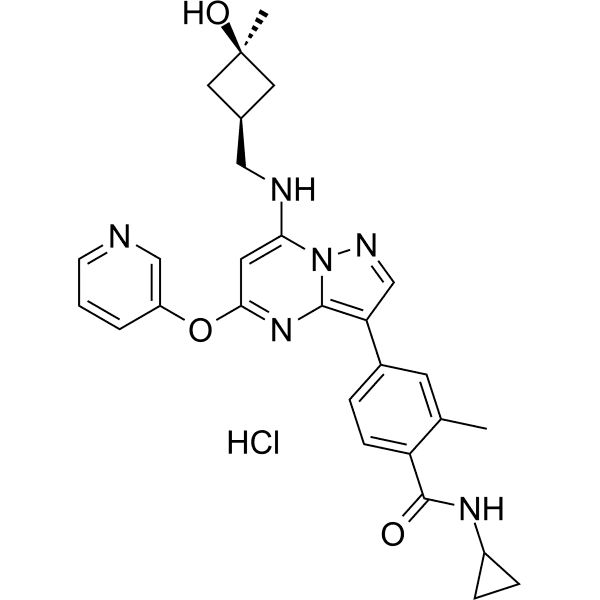 Luvixasertib hydrochloride Structure