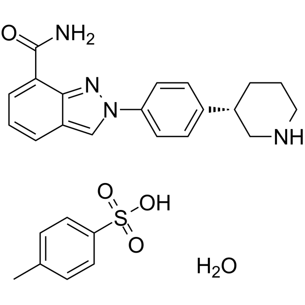 Niraparib tosylate hydrate Structure