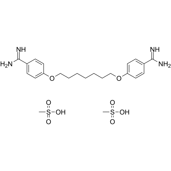 Heptamidine dimethanesulfonate Structure