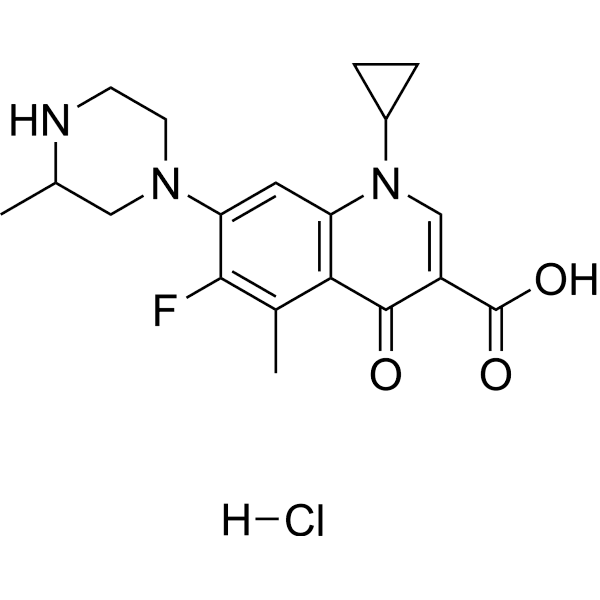 Grepafloxacin hydrochloride Structure