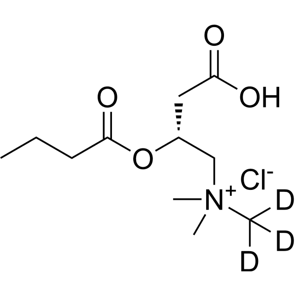 Butyryl-L-carnitine-d3 chloride Structure