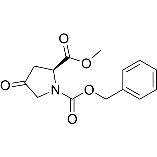 (S)-1-Benzyl 2-methyl 4-oxopyrrolidine-1, 2-dicarboxylate Structure