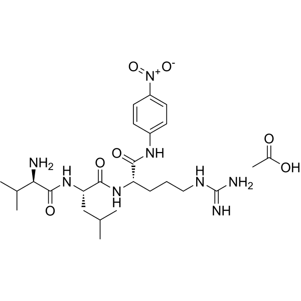 D-Val-Leu-Arg-pNA acetate Structure