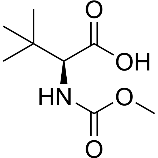 (S)-2-(Methoxycarbonylamino)-3, 3-dimethylbutanoic acid Structure