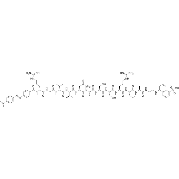 Dabcyl-RGVVNASSRLA-Edans Structure