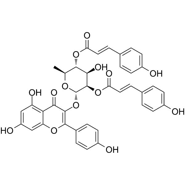 2'',4''-Di-O-(E-p-Coumaroyl)afzelin Structure