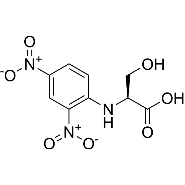N-(2, 4-Dinitrophenyl)-L-serine Structure
