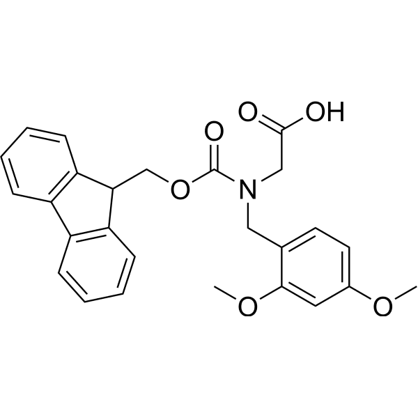 N-(((9H-Fluoren-9-yl)methoxy)carbonyl)-N-(2, 4-dimethoxybenzyl)glycine Structure