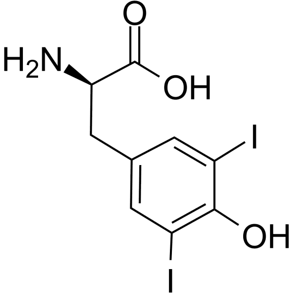 3, 5-Diiodo-D-tyrosine Structure