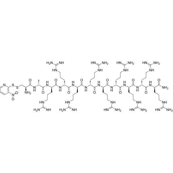 Cys(NPys)-D{Arg-Arg-Arg-Arg-Arg-Arg-Arg-Arg-Arg}-NH2 Structure