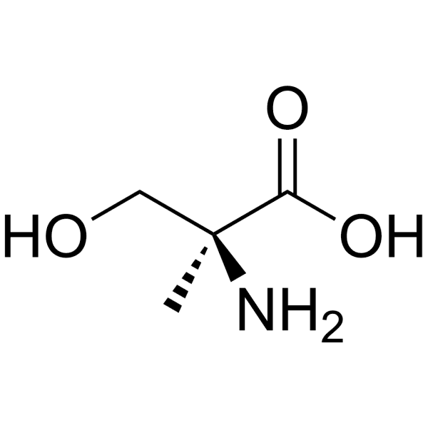 (S)-2-amino-3-hydroxy-2-methylpropanoic acid Structure