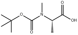 N-tert-Butoxycarbonyl-N-methylalanine Structure