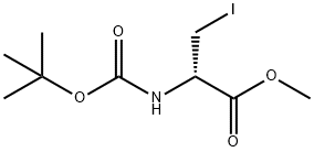 (S)-2-[(tert-Butoxycarbonyl)amino]-3-iodopropionic acid methyl ester Structure