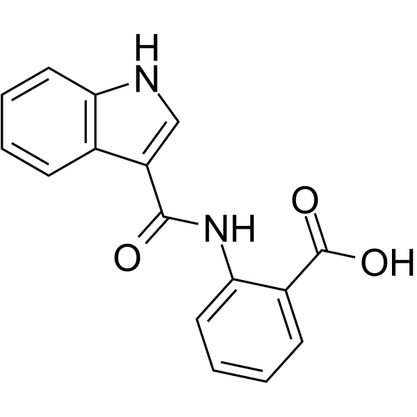 2-(1H-Indole-3-carboxamido)benzoic acid Structure