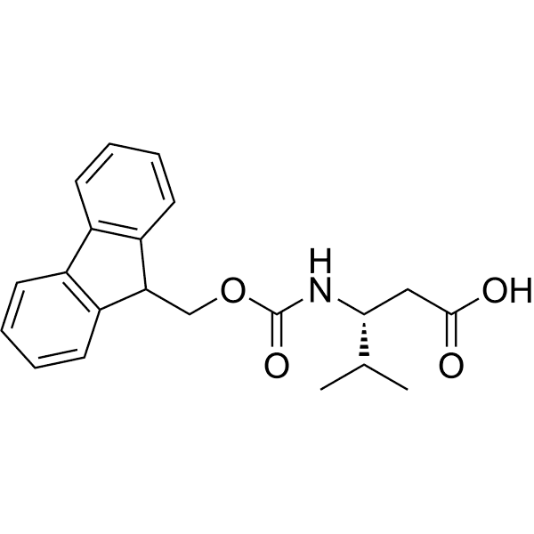 Fmoc-β-HoVal-OH Structure