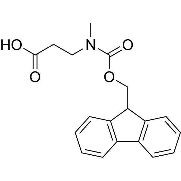 3-((((9H-Fluoren-9-yl)methoxy)carbonyl)(methyl)amino)propanoic acid Structure