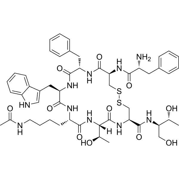 Acetyl-Lys5-octreotide Structure