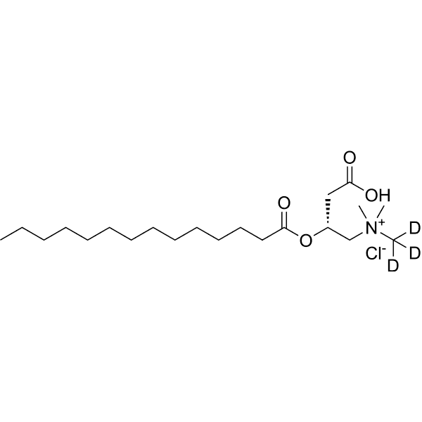 Myristoyl-L-carnitine-d3 chloride Structure