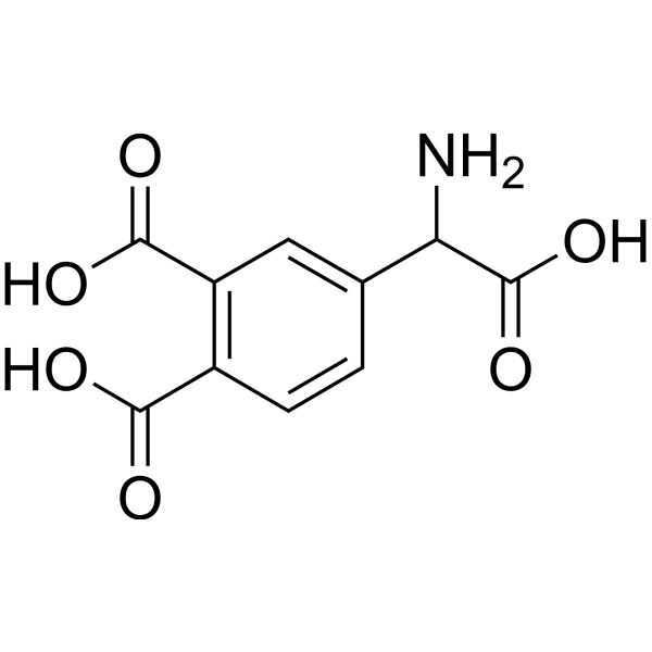 (R,S)-3,4-Dicarboxyphenylglycine Structure