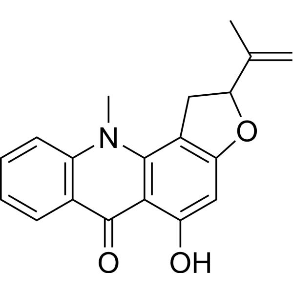 Rutacridone Structure