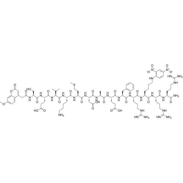 Mca-SEVKMDAEFRK(Dnp)RR-NH2 Structure