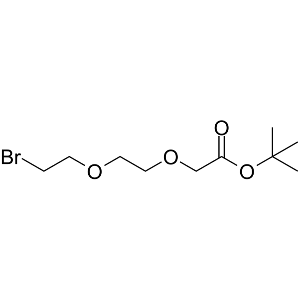 Bromo-PEG2-CH2-Boc  Structure
