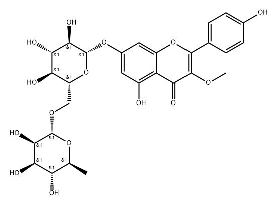 Isokaempferide 7-rutinoside Structure