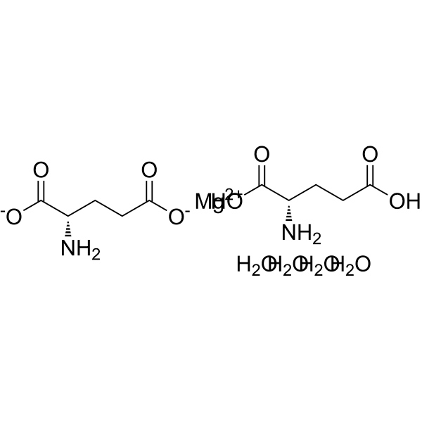L-Glutamic acid hemimagnesium salt tetrahydrate Structure