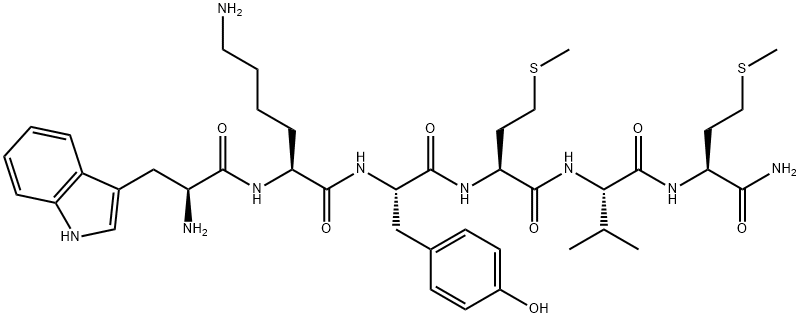 Trp-Lys-Tyr-Met-Val-Met-NH2 Structure