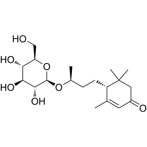 9-epi-Blumenol C β-D-glucopyranoside Structure