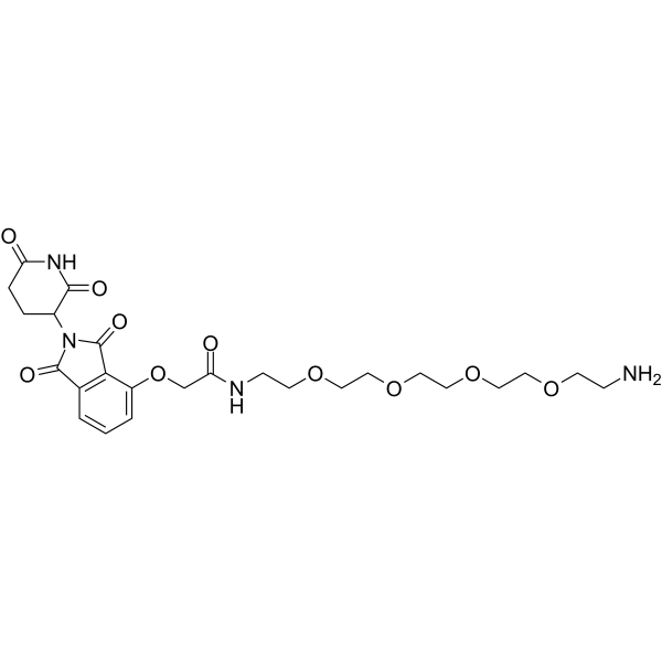 Thalidomide-O-amido-PEG4-C2-NH2 Structure