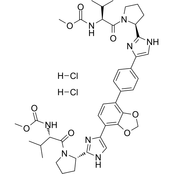 Coblopasvir dihydrochloride Structure